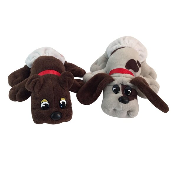 Hasbro Other - Hasbro Pound Puppies Newborns Brown Gray Lot Plush 8" Stuffed Animal Diaper 2019